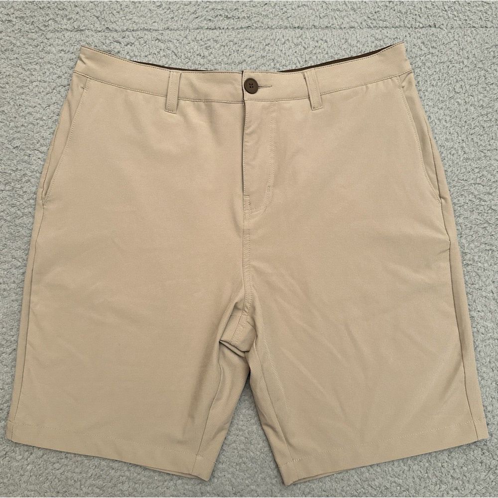 Magaschoni Chino Shorts Men's 34 X 9 Inseam Khaki Beige Athleticwear‎ Golf